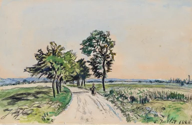 El camino de Cote St. Andre a Grand Lemps, 1880